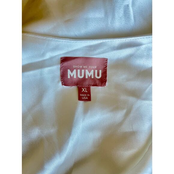 Show Me Your Mumu Jasmine Halter Mini Dress White Size XL - Picture 4 of 4
